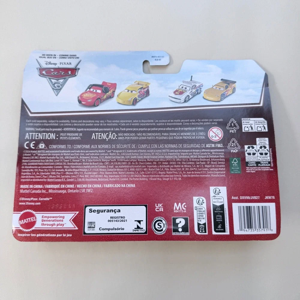 Disney Pixar Cars Lightning McQueen & Maddy McGear Mattel Die-Cast 2-Pack DXV99